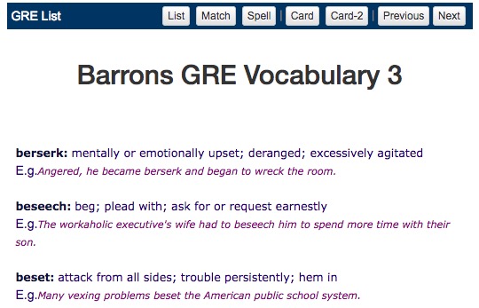 Barron GRE Vocabulary