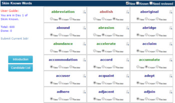 Review PTE Vocabulary