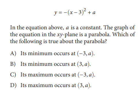 SAT math test
