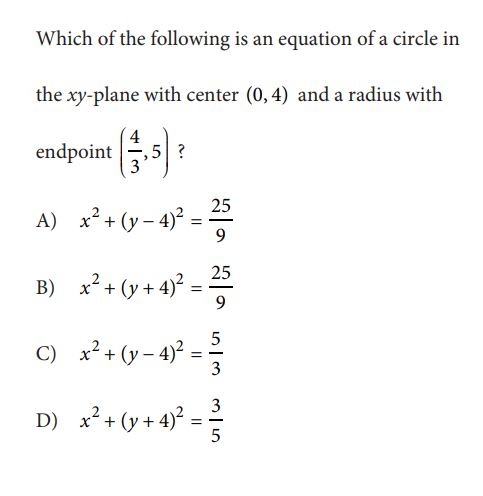 SAT math test