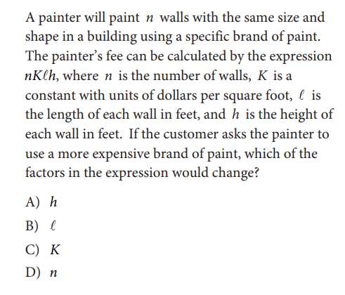 SAT math test