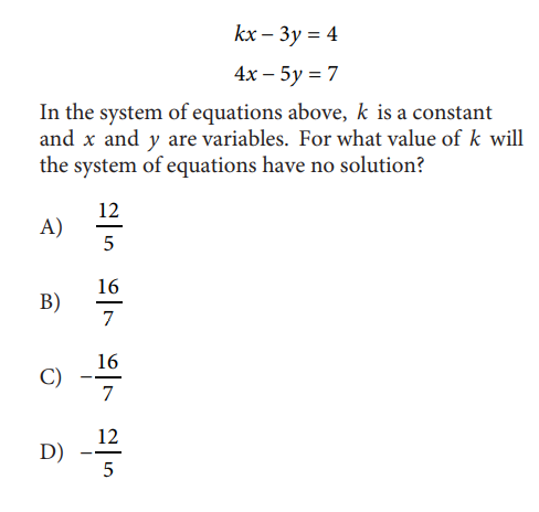 SAT math test