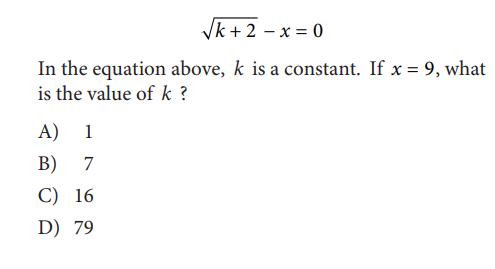 SAT math test