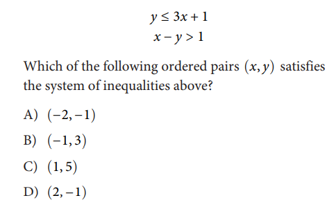 SAT math test