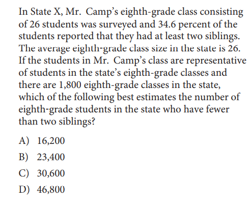 SAT math test