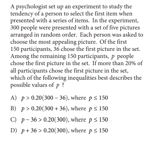 SAT math test