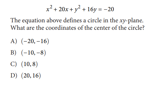 SAT math test