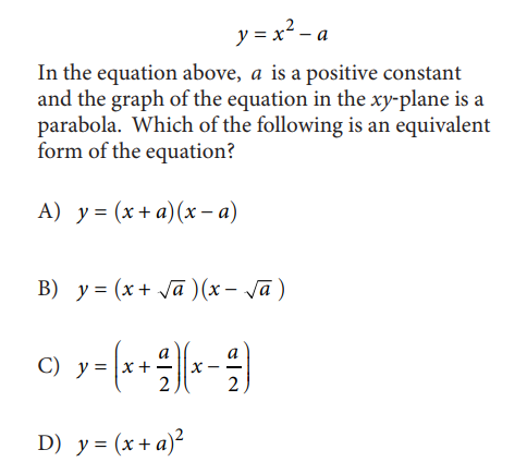 SAT math test