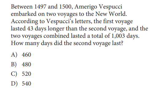 SAT math test