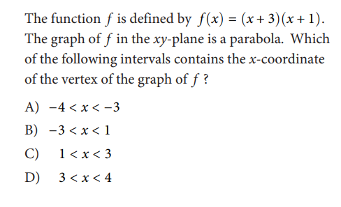 SAT math test