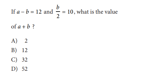 SAT math test
