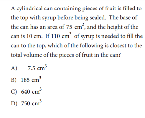 SAT math test