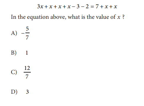 SAT math test