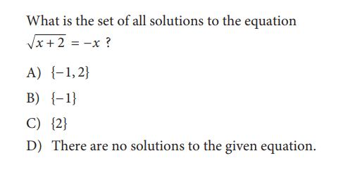 SAT math test