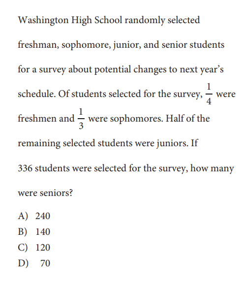 SAT math test